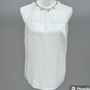 NWT Ann Taylor sheer jewel tank